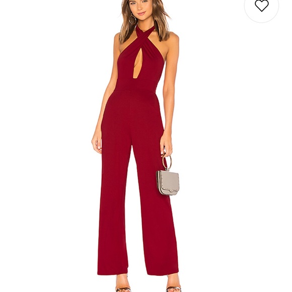 by the way. Other - Red open front jumpsuit size M